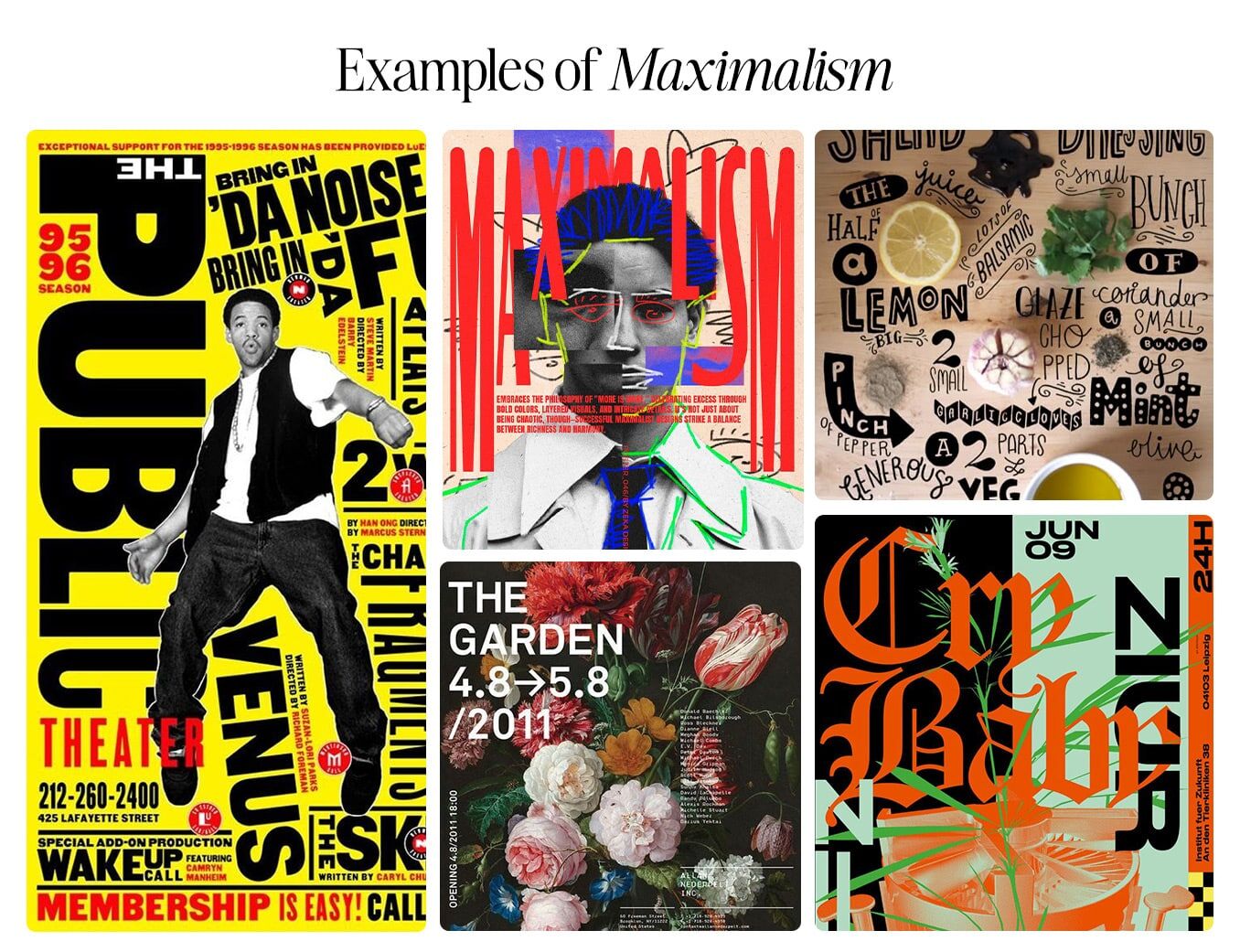 Artists: Paula Scher, Zeka Graphics, Unknown, Steph Baxter, Anja Kaiser