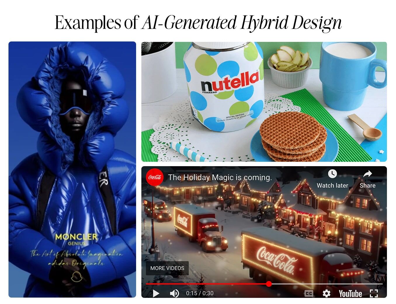 Campaigns: Moncler by Maison Meta, Nutella’s 7 million one-of-a-kind labels,  The Holiday Magic is Coming, Coca-Cola